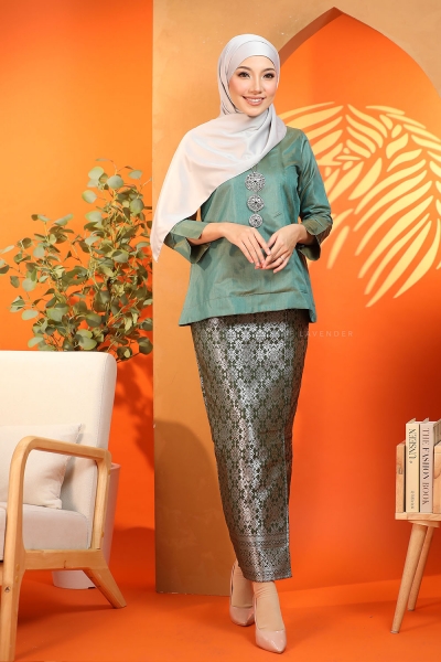 Kurung Kedah Songket Pastel Green Kurung Kedah Songket Pastel Green